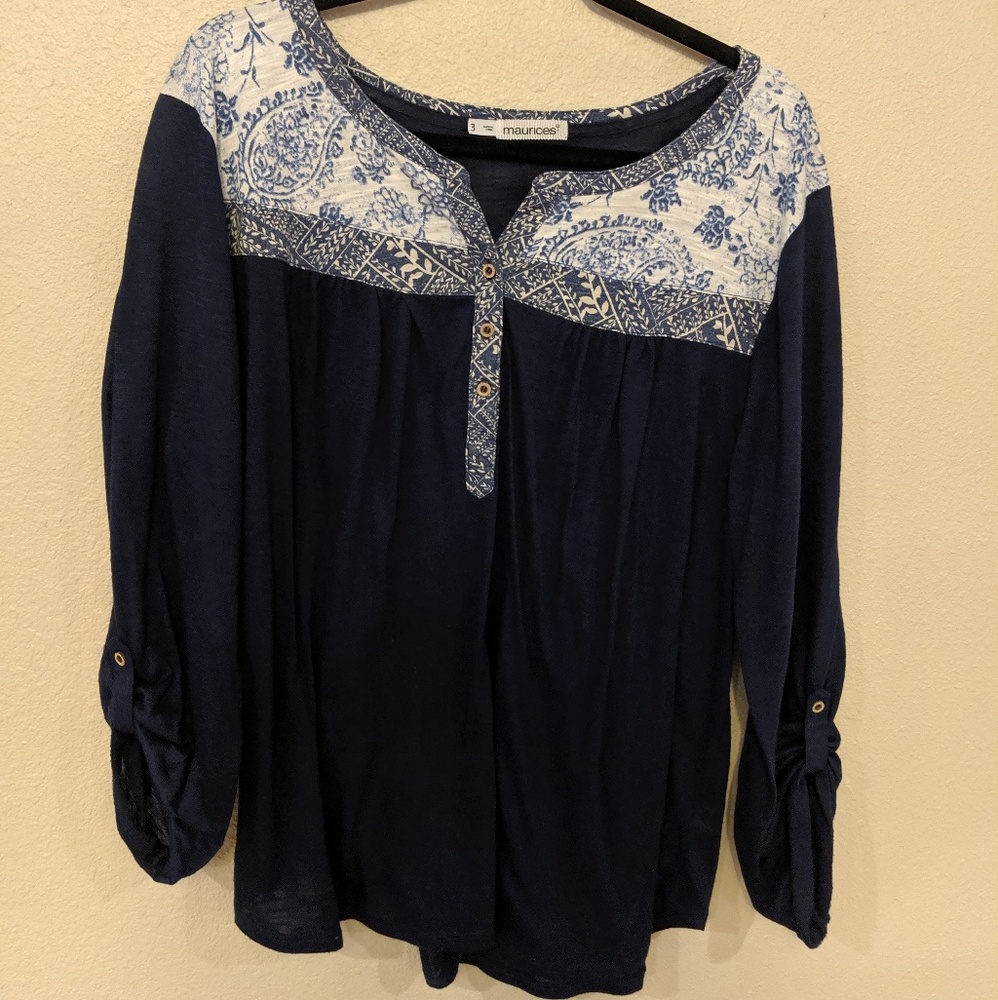 Navy blue blouse